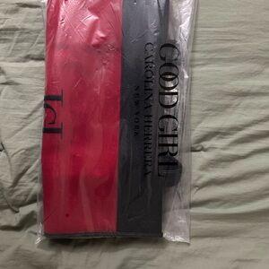 Carolina Herrera Red and Black Clutch